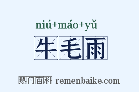 牛毛雨是什么意思的图片